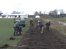 Ahlhorner Waidgesellen bei der Pflanzaktion