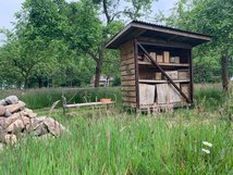 Insektenhotel an Blühfläche in Großenkneten
