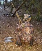 Im Wald kann bei Dämmerung und entsprechender Tarnkleidung auf einen Tarnschirm verzichtet werden.