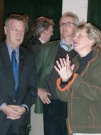 Holger Ortel (Vorsitzer des Dt. Fischereiverbandes), Dr. Klaus Merker (Prasident der nieders. Landesforsten), Regina Doerrie (Leiterin Forstamt Ahlhorn)