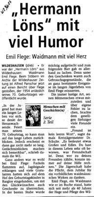 Zeitungsbericht vom 9.11.2007