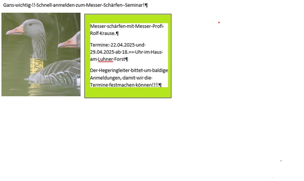 Dringend schnell anmelden!!